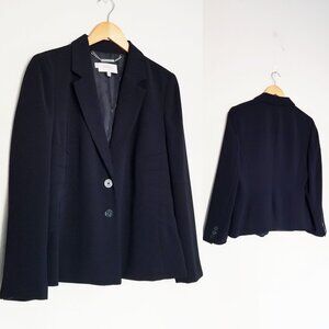 Hobbs London Single Breasted Two Button Darted Pintuck Pleats Blazer Jacket 10